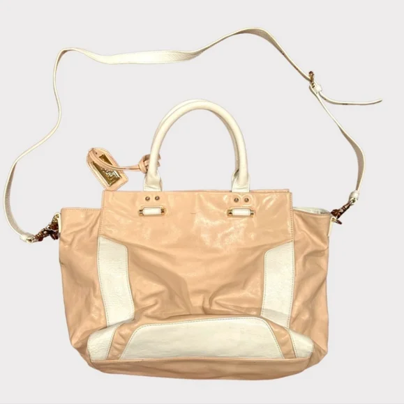 Badgley Mischka pink two- toned handbag - Picture 12 of 12